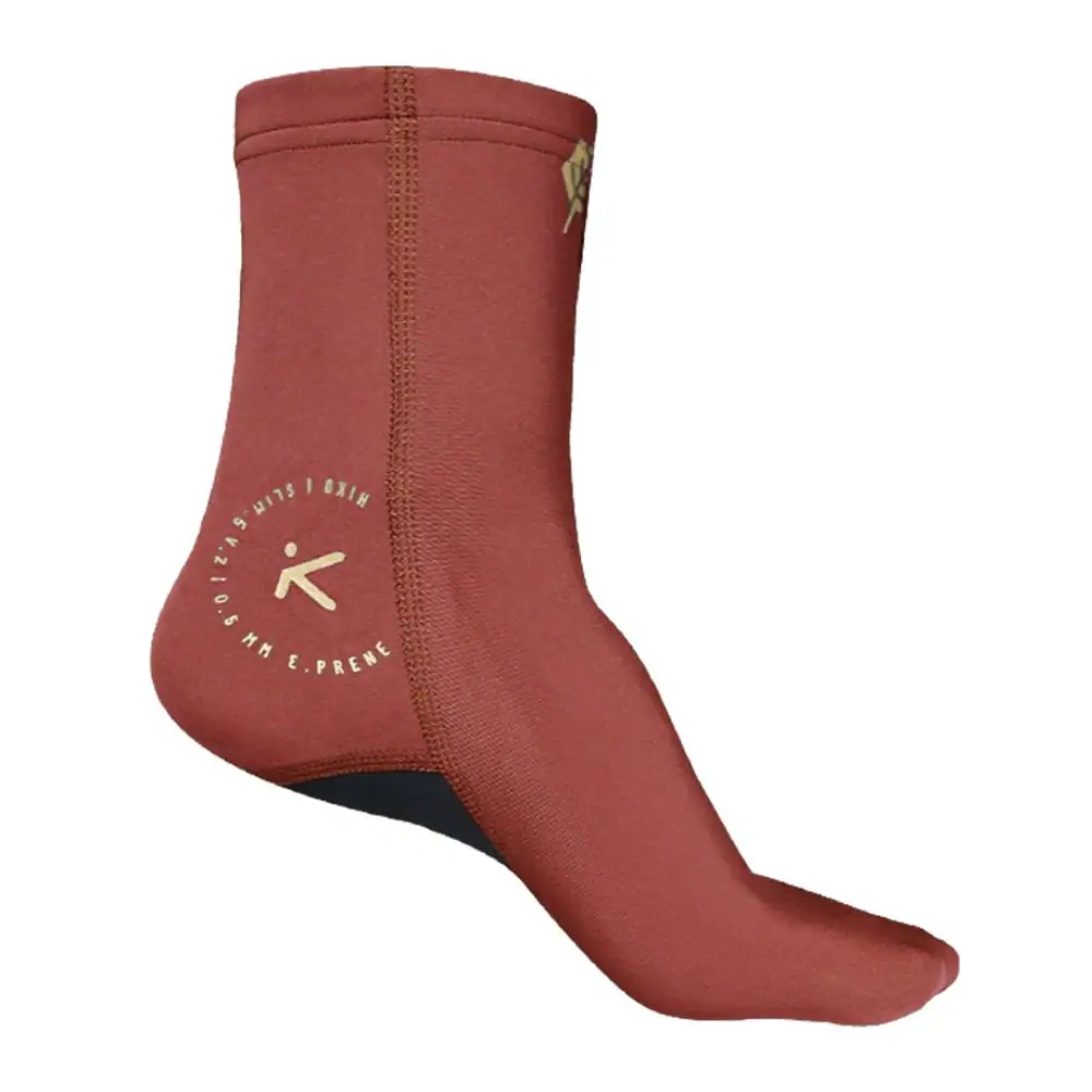 HIKO Slim neoprene socks red – back logo detail for kayaking and water sports